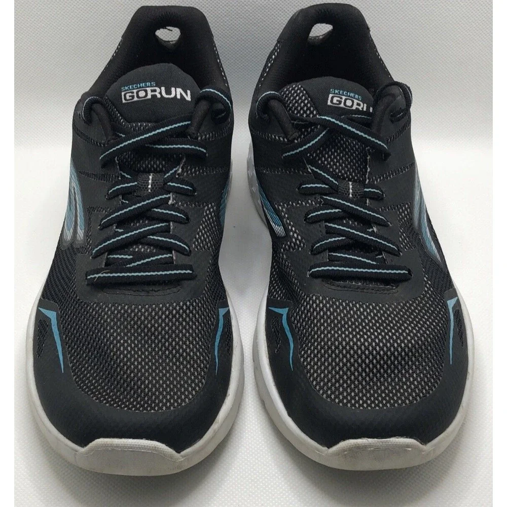 Sketchers #14808 Go Run Quickfit 5 Gen Womens Size 7 Black w/t Aqua Goga Run
